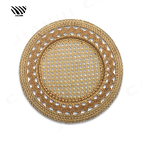 Ensemble d'assiettes en rotin tissé à la main Vaisselle en osier naturel pour mariages Boho Events Home & Retail Rustic & Eco-Friendly