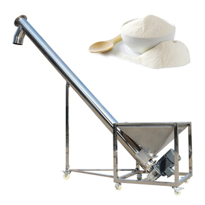 Máquina transportadora de polvo de fertilizante industrial, transportador de tornillo sin fin espiral inclinado con tolva para especias - Product Image 4