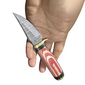 Handcrafted Industrial Grade Damascus Steel Fixed Blade Hunter/Camping <b>Knife</b> Wood <b>Handle</b> Drop Point Straight Edge 58-60HRC 20 cm - Product Image 4