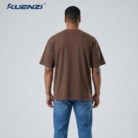 T-shirts personnalisés Kuenzi avec logo, 100% coton, 300 GSM, respirants, vierges, style vintage patchwork, streetwear pour hommes