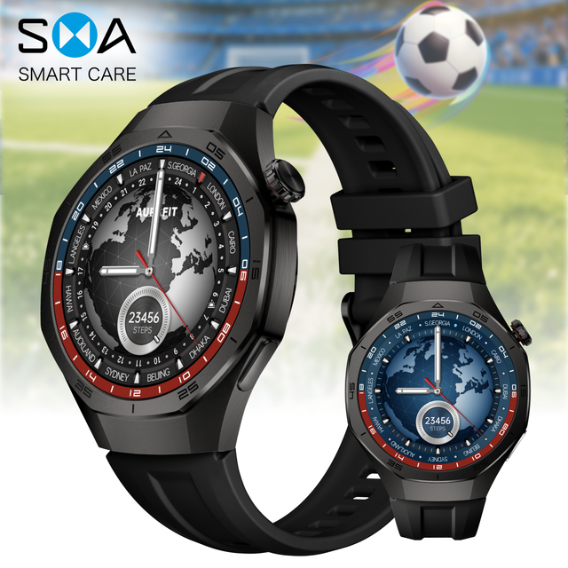 SMA AM34 Smart Watch for Men, 1.43-Inch 3ATM Waterproof AMOLED Screen Heart Rate Blood Oxygen Sleep Monitoring Smart Watch