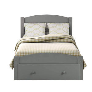 Cadre <span class=keywords><strong>de</strong></span> <span class=keywords><strong>lit</strong></span> double en bois massif, double, base pour matelas avec tête <span class=keywords><strong>de</strong></span> <span class=keywords><strong>lit</strong></span> et support <span class=keywords><strong>de</strong></span> planche, sans plateforme à ressort avec rangement - Product Image 3