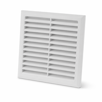 Grille d'aération carrée en ABS blanc durable, à persiennes, pour montage mural, pour salle de bain, cuisine, ventilation HVAC