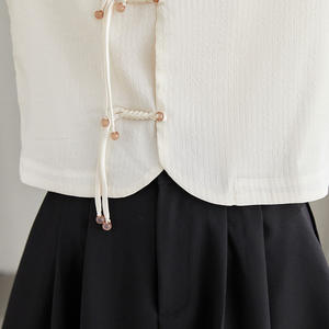 Camicette eleganti in raso <span class=keywords><strong>con</strong></span> bottone <span class=keywords><strong>con</strong></span> <span class=keywords><strong>nodo</strong></span> e bottone in seta a righe leggere da donna - Product Image 5