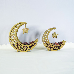 Plateau à dessert islamique <span class=keywords><strong>Eid</strong></span> <span class=keywords><strong>Mubarak</strong></span> Ramadan Kareem Moon Star Plateau de service pour la maison <span class=keywords><strong>Eid</strong></span> <span class=keywords><strong>Mubarak</strong></span> Cadeau Ramadan Accessoires - Product Image 1