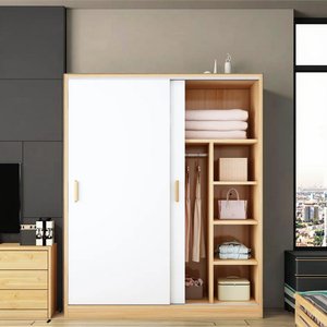 <span class=keywords><strong>Armadio</strong></span> in Legno Autoportante dal Design Nordico Moderno <span class=keywords><strong>con</strong></span> Porta in MDF Resistente, Organizzatore per Vestiti, Mobile per <span class=keywords><strong>Camera</strong></span> <span class=keywords><strong>da</strong></span> <span class=keywords><strong>Letto</strong></span>, Hotel e Casa - Product Image 3