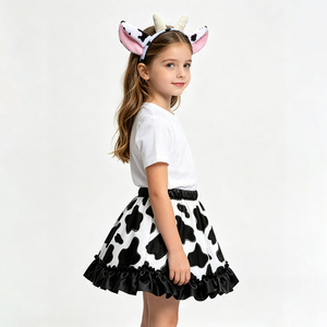 Falda <span class=keywords><strong>de</strong></span> <span class=keywords><strong>vaca</strong></span> adorable para niñas, disfraz <span class=keywords><strong>de</strong></span> <span class=keywords><strong>vaca</strong></span> <span class=keywords><strong>de</strong></span> dibujos animados, falda tutú para niñas, disfraz para fiesta <span class=keywords><strong>de</strong></span> baile y actuación - Product Image 3