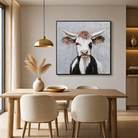 Impression sur toile d'animaux abstraits, taille et design personnalisés, peinture à l'huile, décoration murale intérieure écologique