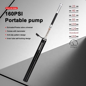 팽창 바늘 게이지와 자전거 공기 펌프 도로 산 및 <span class=keywords><strong>BMX</strong></span> 자전거 고압 160 PSI에 대한 정확한 자전거 타이어 펌프 - Product Image 3