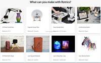Rotrics DexArm Bras robotique industriel de petite taille à quatre axes 0,5 kg pour enfants, robot de dessin intelligent, graveur laser 220V, imprimante 3D