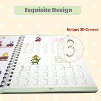 Alphabet Dessin Math Nombre Réutilisable Écriture Calligraphie Coulé Magique Pratique Cahier pour Enfants