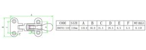 Loquet de porte marin en acier inoxydable 316 de 110 mm en forme de cuillère, loquet de couvercle de trappe <span class=keywords><strong>pour</strong></span> yacht, voilier, camping-car, quincaillerie de boîte électrique - Product Image 6