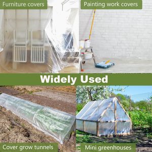 6 Mil Clear Greenhouse Plastic Sheeting UV Resistant Heavy Duty Polyethylene <b>Film</b> For Construction - Product Image 4