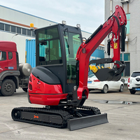 Mini-excavatrice diesel 2 tonnes à chenilles pour usage agricole et domestique, moteur hydraulique, vente chaude