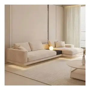 Sofá secional italiano moderno de tecido de canto, conjunto de móveis japoneses de luxo para sala de estar