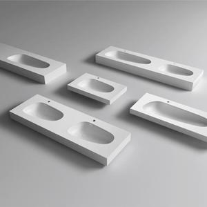 Bañera Independiente de Superficie Sólida de Piedra Artificial Blanca, Forma de Diamante, Ecológica, 1.6 m, con Drenaje para Masajes, para Apartamento - Product Image 2