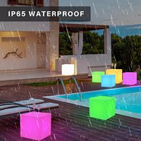 NUOVO Cubo Luminoso LED RGB, Decorazioni Natalizie, Luci a Forma di Cubo, Illuminazione per Sedute, Bar e Sedie