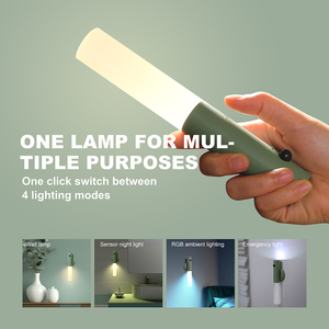 Bán Chạy Nhất Đèn Thông Minh Đèn Thông Minh Cảm Biến Chuyển Động Phòng Ngủ Đèn Pin Gỗ Chân Đèn LED Nam Châm Gắn Tường Sạc Được - Product Image 6