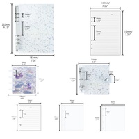 Carnet A5 personnalisé en acrylique transparent, couverture de classeur à feuilles mobiles en plastique, journal/agenda holographique à 6 anneaux, cadeau en gros