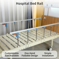 Barrière de sécurité latérale pour lit d'hôpital en acier inoxydable, barrière de sécurité médicale pour lit, barrière anti-chute pour patient, taille personnalisée