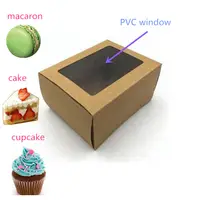 OEM段ボールアートペーパーカートンカップケーキ包装ベーカリースクエアケーキボックスクリスマスケーキパッケージボックス