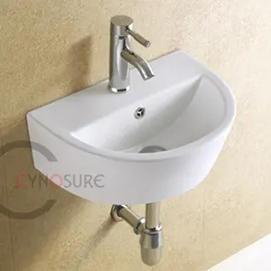 Lavabo da bagno europeo di alta qualità in ceramica bianca con lavabo sospeso