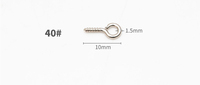 100 PIÈCES Mini-œillets à vis pour la fabrication de bijoux DIY, accessoires de porte-clés, crochets à œillets, fermoirs à vis filetés, pendentifs et porte-clés