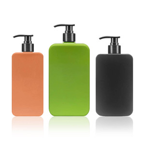 Chai nhựa đựng mỹ phẩm, chai dầu gội, in lưới, chai lotion hình vuông HDPE tùy chỉnh 500ml 1000ml - Product Image 3