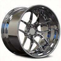 Jantes forgées en aluminium chromées à profil profond et concave de 18 à 22 pouces, entraxes 5*114.3, 5*115, 5*120, pour voitures de tourisme Mustang, Charger, Camaro