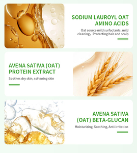 Champú de Leche de Avena Sin Sulfatos de Lujo para Hidratación Intensa y Control del Frizz, Tratamiento Calmante para el Cuero Cabelludo con Avena Natural - Product Image 3