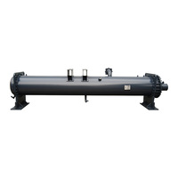 Evaporador tubular de acero inoxidable con carcasa y tubos, enfriador de agua, intercambiador de calor de tubos de titanio, enfriador de aire, evaporador inundado