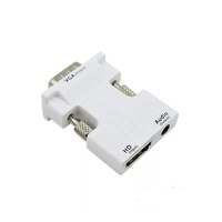 Convertisseur HD vers VGA avec câble audio 3,5 mm pour PS4/PC/ordinateur portable/téléviseur/moniteur/projecteur, adaptateur 1080P HD femelle vers VGA mâle