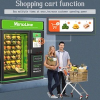 Distributeur automatique de gâteaux à bandes transporteuses entièrement automatique Machines distributrices d'aliments surgelés et de boissons avec écran tactile de 32 pouces avec ascenseur