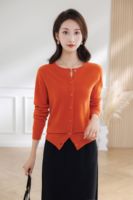 Chandail personnalisé Cardigan en laine d'agneau pour femmes de printemps