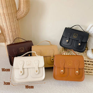 Mochila Vintage PU para niños, oso de dibujos animados, mochila escolar para niños y niñas, mochilas multifunción, bolsas de almacenamiento de aperitivos - Product Image 1