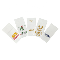 Serviettes de table personnalisées imprimées en promotion – Serviettes de table blanches jetables en papier Airlaid avec pochette pour couverts