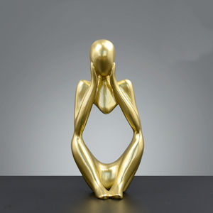 Patung dekorasi rumah kerajinan Resin, dekorasi karakter abstrak Mini Modern untuk ruang tamu pola unik - Product Image 4