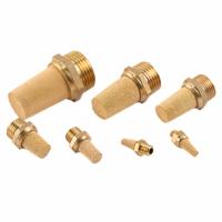 Filtre silencieux d'échappement pneumatique en cuivre fritté à filetage NPT, suppresseur de bruit en laiton pour composants pneumatiques