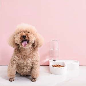 Pet Factory Pet Water Fountain Dog Bowl Slow <b>Feeder</b> Automatic <b>Cat</b> <b>Feeder</b> With Corner Fit Feature - Product Image 3