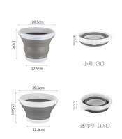 Seau pliable pour lavage de voiture ou de maison Pêche et camping avec un design intelligent et peu encombrant