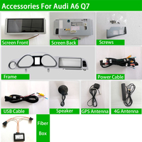 Pantalla de Coche 1DIN con Android 11 de 8 Núcleos, Reproductor de CD, Carplay para Navegación GPS, 2 Años de Garantía para Audi A6 C6 Q7 2005-2015