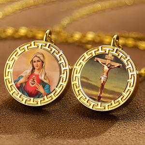 GIVELUCK Vente en gros de bijoux religieux, collier avec pendentif Vierge Marie <span class=keywords><strong>Jésus</strong></span>, pendentif <span class=keywords><strong>photo</strong></span> personnalisé, collier en acier inoxydable - Product Image 4