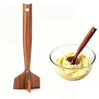 Écraseur à viande en bois multifonctionnel pour cuisine, outil de cuisson très vendu à l'international, usage professionnel en restaurant, modèle Jz02604, manche en bois