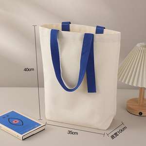 Sac fourre-tout en <span class=keywords><strong>toile</strong></span> de coton écologique polyvalent en gros Léger Pratique Logo de couleur personnalisé Bibliothèque Voyages Décontracté - Product Image 4