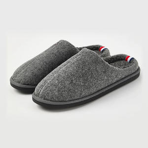 남성용 퍼지 셰르파 안감 쿠션 슬리퍼 미끄럼 방지 슬리퍼 슬립온 하우스 신발 뮬 슬리퍼 - Product Image 4
