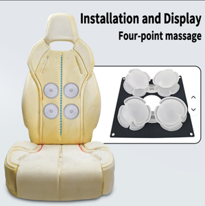 BJYD Nouveau support lombaire pour <span class=keywords><strong>siège</strong></span> de voiture BMW série complète, coussin de soutien lombaire 4 points avec rotation et coussin de massage à air intégré - Product Image 6