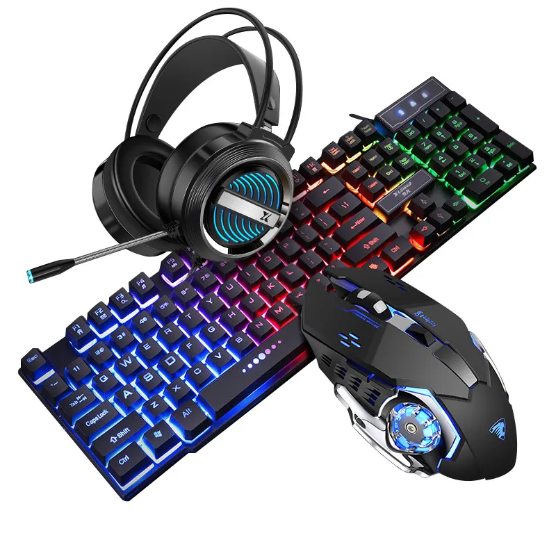 Computer Office PC Wired Gaming Gamer Mouse Keyboard Set Waterproof USB Mechanical Keyboard and Mouse Combos