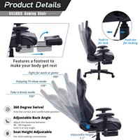 Chaise de bureau ergonomique au design contemporain VANBOW, chaise de jeu pour ordinateur à dossier haut, vente de meubles en cuir synthétique