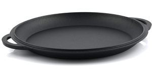 Kazan en fonte avec couvercle Kazan traditionnel en fonte avec base aplatie <span class=keywords><strong>Grill</strong></span> <span class=keywords><strong>Wok</strong></span> Noir Noir - Product Image 4