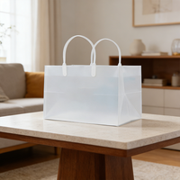 Sac fourre-tout en plastique transparent PP pour emballage cadeau, sac publicitaire promotionnel pour boutiques, vente en gros